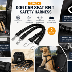 2-Pack Dog Car Seat Belt Safety Harness